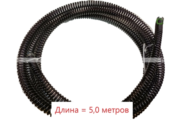 Спираль для прочистки засоров в канализации диаметр 22мм длина 5 метров Крокочист CROCODILE (50315-22-5)