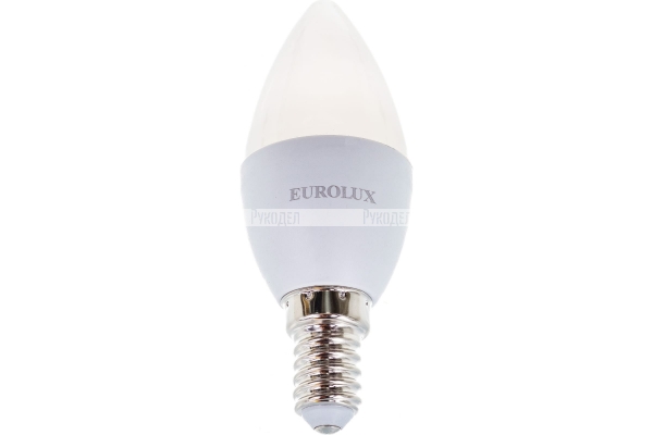 Лампа светодиодная LL-E-C37-6W-230-4K-E14 (свеча, 6Вт, нейтр., Е14) в коробке 10 шт. Eurolux, арт. 900/76/2/4