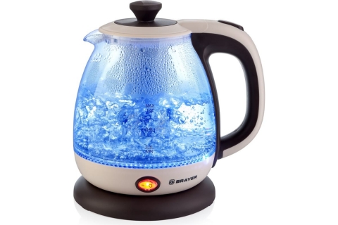 products/Электрический чайник BRAYER BR1046, прозрачный, бежевый 1 л