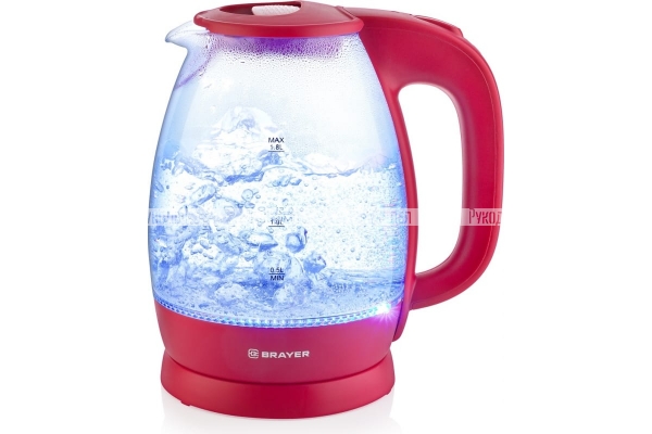 Электрический чайник BRAYER BR1045RD, красный 1,8 л