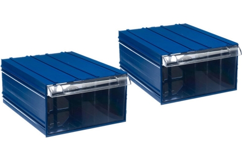 products/Пластиковый короб Стелла-техник С-510-2К, синий-прозрачный , 260х364х150мм, комплект 2 штуки