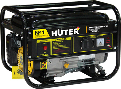 products/Электрогенератор DY4000L Huter, ручной стартер, 3000 Вт, 64/1/21