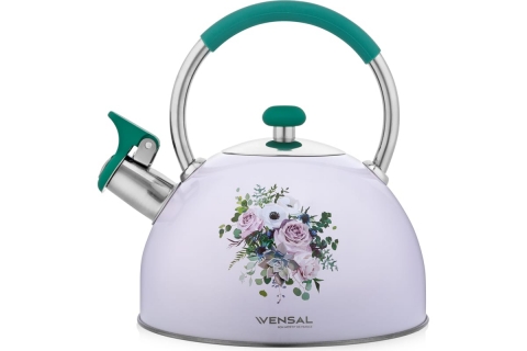 products/Чайник Vensal Provence со свистком 2,5 л с ручкой из нержавеющей стали и силикона арт. VS3000