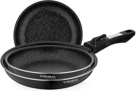 products/Набор Vensal Module из 3-х сковород со съемной ручкой 24/26/28см, арт. VS1014