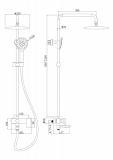 Душевая колонна со смесителем для ванны BRAVAT F6336370CP-A-RUS