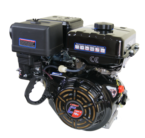 products/Двигатель (15 л.с., вал 25 мм, 420см³, катушка 11А, ручная система запуска) LIFAN 190F-C PRO 11А