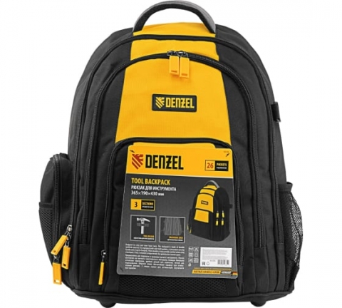 products/Рюкзак для инструмента Denzel 365x190x430 мм, 3 отделения, 26 карманов 90296