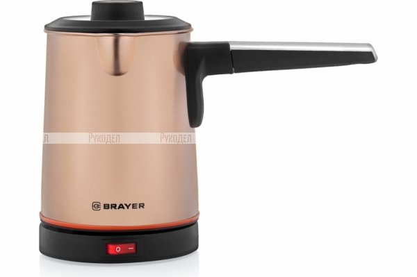 Кофеварка-турка BRAYER BR1141, 850 Вт, золотистый, черный