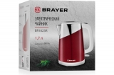 Электрический чайник BRAYER BR1023R, красный/серый 1,7 л
