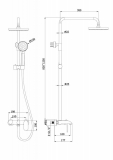 Душевая колонна со смесителем для ванны Bravat F6335369CP-A-RUS
