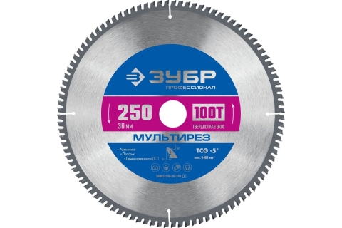 products/Пильный диск по алюминию ЗУБР Мультирез 250x30 мм, 100Т 36907-250-30-100_z01