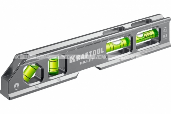 Брусковый магнитный уровень KRAFTOOL Billet 8-в-1 20 см 34790