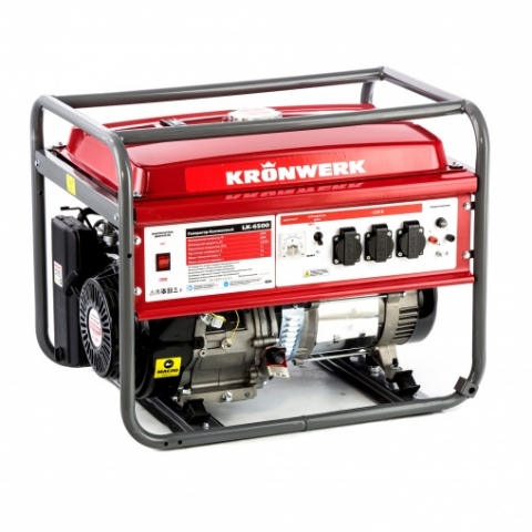 products/Генератор бензиновый LK 6500,5,5 кВт, 230 В, бак 25 л, ручной старт// Kronwerk арт.94689