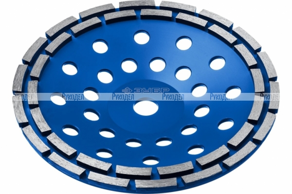 Двухрядная алмазная чашка ЗУБР Профессионал 230 мм 33372-230_z01