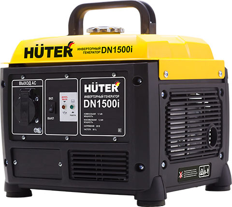 products/Инверторный генератор DN1500i Huter, 1.1 кВт, одноцилиндровый 4-тактный, бензиновыйб 64/10/4