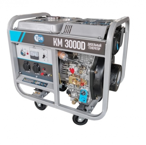 products/Генератор дизельный TOR KM3000D 3,0 кВт 220В 15 л с кнопкой запуска 1025962