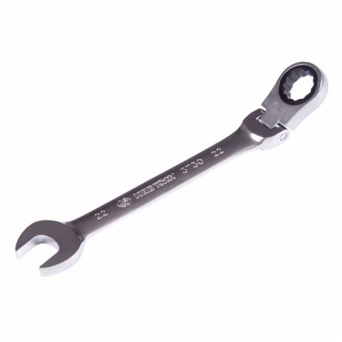 products/Трещоточный комбинированный ключ KING TONY с шарниром 22 мм 373022M