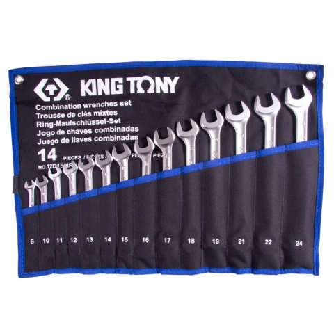 products/Набор комбинированных ключей KING TONY, 8-24 мм, чехол из теторона, 14 предметов 12D15MRN01