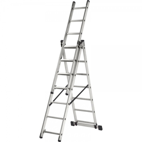 products/Лестница трехсекционная алюминиевая Кратон 3х11, арт. 2 14 05 008