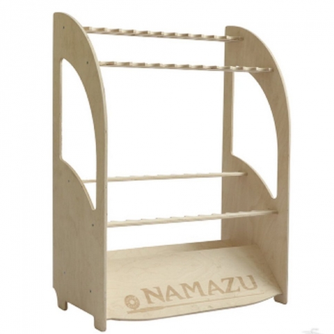 products/N-SS-05L Стойка для удилищ Namazu пристенная двухъярусная, под 24 шт., 610х340х750 мм, покрытая лаком/5/	