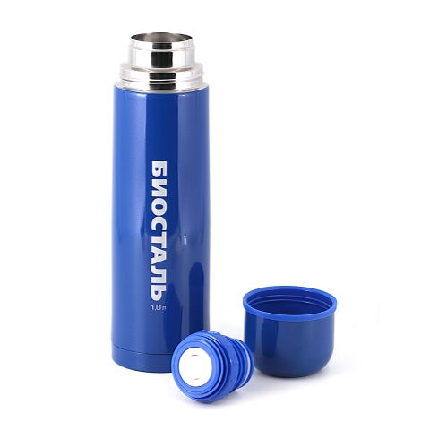 products/NB-1000 С-B Термос "Биосталь" с узкой горловиной, цвет синий, 1,0.Следопыт