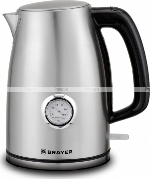 Электрический чайник BRAYER BR1022, серебристый 1,7 л