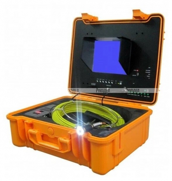 Система видеодиагностики с проталкиваемым кабелем 40 м (цветной монитор) Крокочист, арт. 50663-40