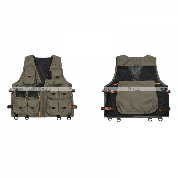 Жилет рыболовный "СЛЕДОПЫТ" Fishing Mesh Vest Backpack, р. XL/10/, PF-FMV-05