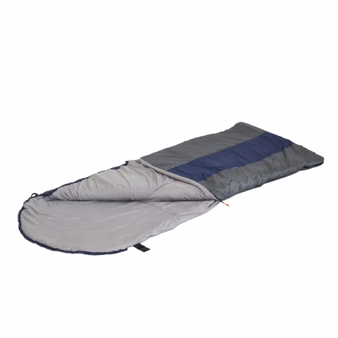 products/PF-SB-32 Спальный мешок с подголовником "СЛЕДОПЫТ- Traveller XL", 190+35х85 см, до 0С, 3х слойн,цв.т-серый