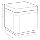 Пуфик с подушкой Keter Cube With Cushion Пуф графит (17192157), 213785