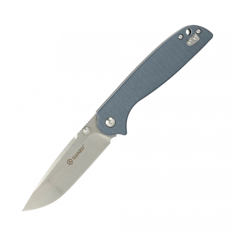 products/Нож складной Следопыт "Ganzo" с клипсой, дл.клинка 89 мм, сталь 8CR14, цв. серый, G6803-GY